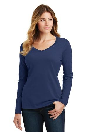 Port & Company Ladies Long Sleeve Fan Favorite V-Neck Tee