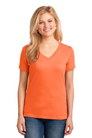 Port & Company Ladies Core Cotton V-Neck Tee