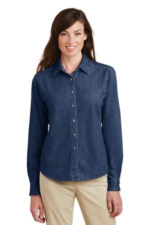 Port & Company – Ladies Long Sleeve Value Denim Shirt
