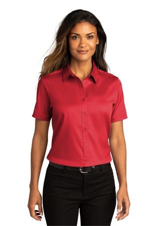 Ladies Short Sleeve SuperPro ReactTwill Shirt.