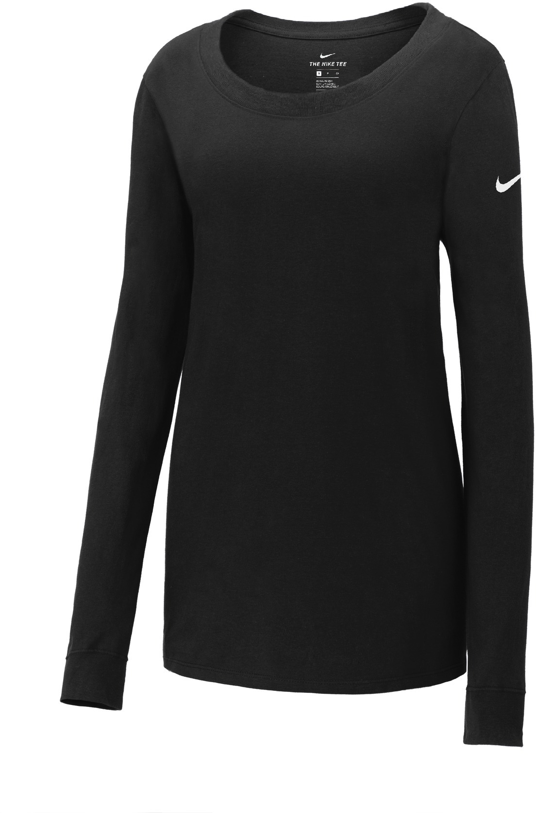 Ladies Core Cotton Long Sleeve Scoop Neck Tee.