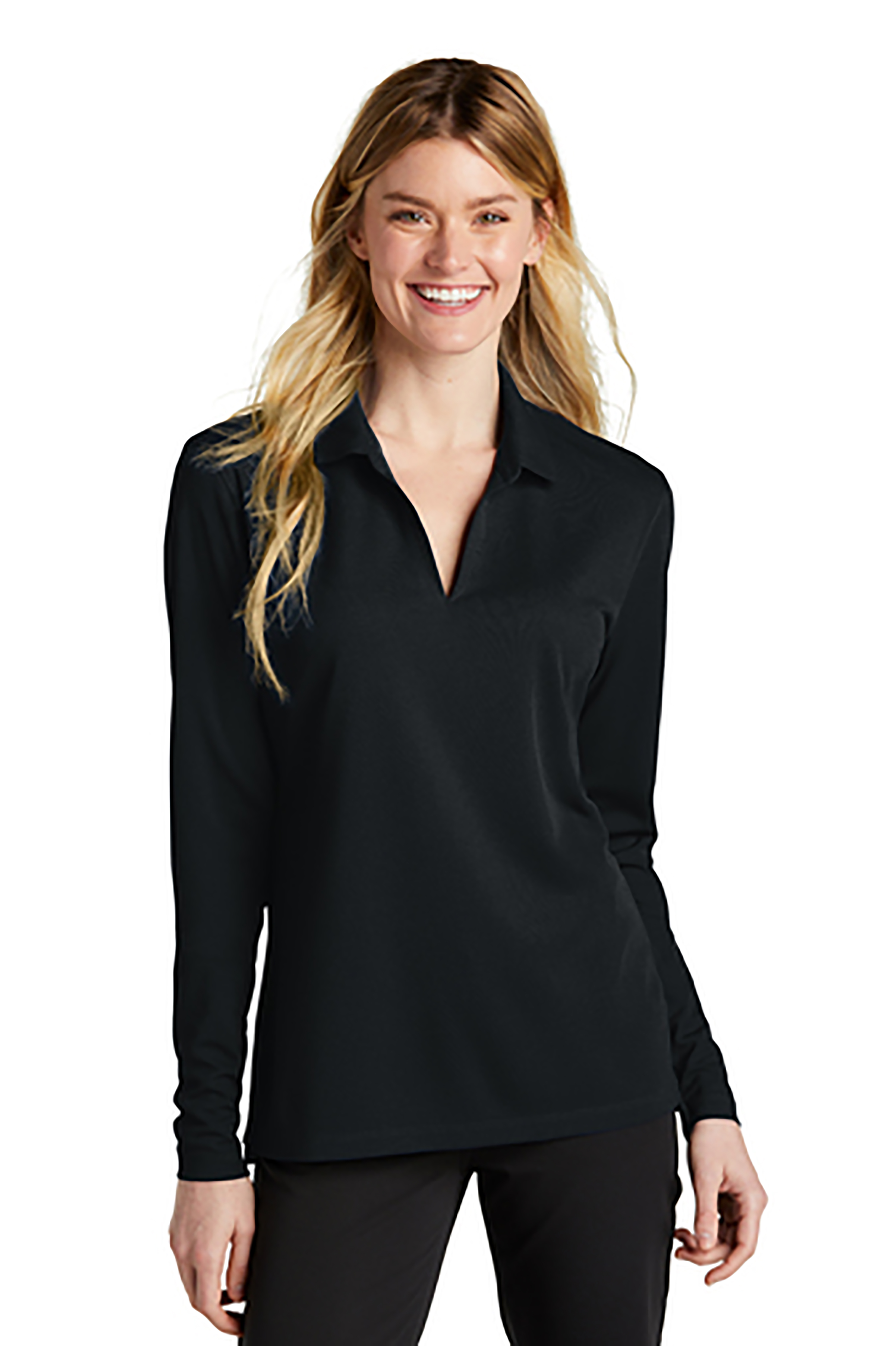 NKDC2105 Nike Ladies Dri-FIT Micro Pique 2.0 Long Sleeve Polo