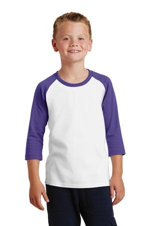 Port & Company Youth Core Blend 3/4-Sleeve Raglan Tee
