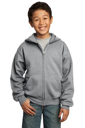 Port & Company – Youth Core Fleece Full-Zip Hooded Sweatshirt