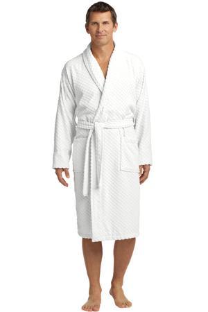 Port Authority Checkered Terry Shawl Collar Robe