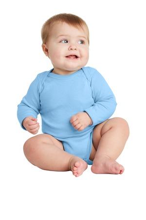 Rabbit Skins Infant Long Sleeve Baby Rib Bodysuit