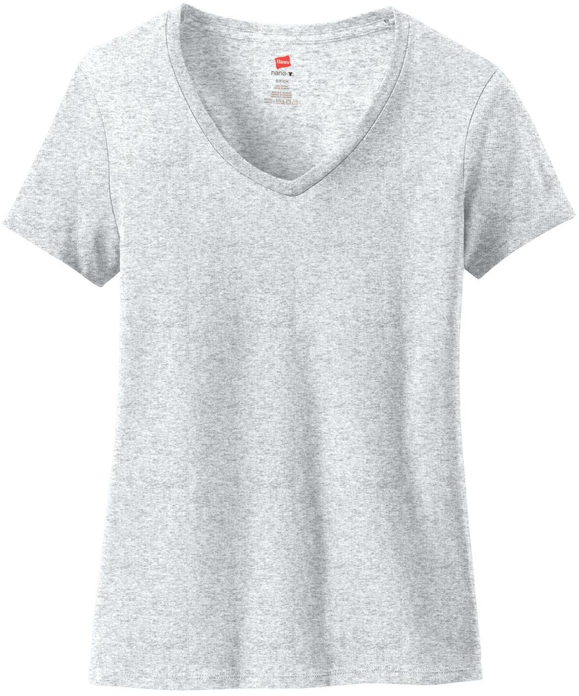 Ladies Perfect-T Cotton V-Neck T-Shirt.