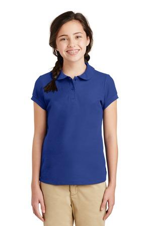 Port Authority Girls Silk Touch Peter Pan Collar Polo