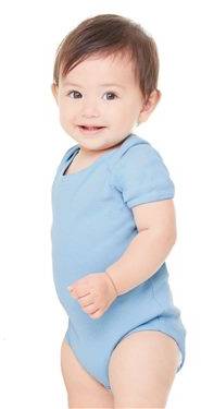 Infant Baby Rib Short Sleeve Creeper