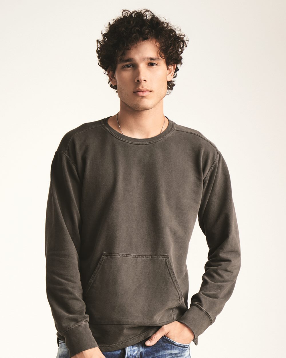 Garment-Dyed French Terry Pullover – 1536