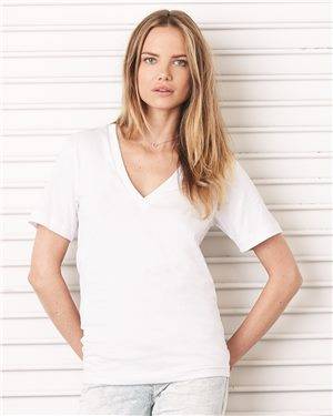 Unisex Deep V-Neck Jersey Tee