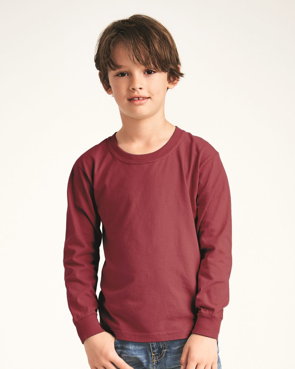 Garment-Dyed Youth Midweight Long Sleeve T-Shirt – 3483