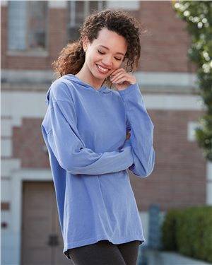 Garment Dyed Hooded Long Sleeve Tee