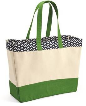 Patterned Top Beach Tote