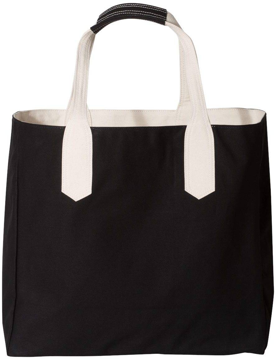 Solid Tote with Contrast Handles