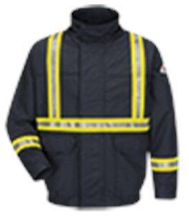 Lined Bomber Jacket with Reflective Trim – EXCEL FRÂ® ComforTouch – Long Sizes