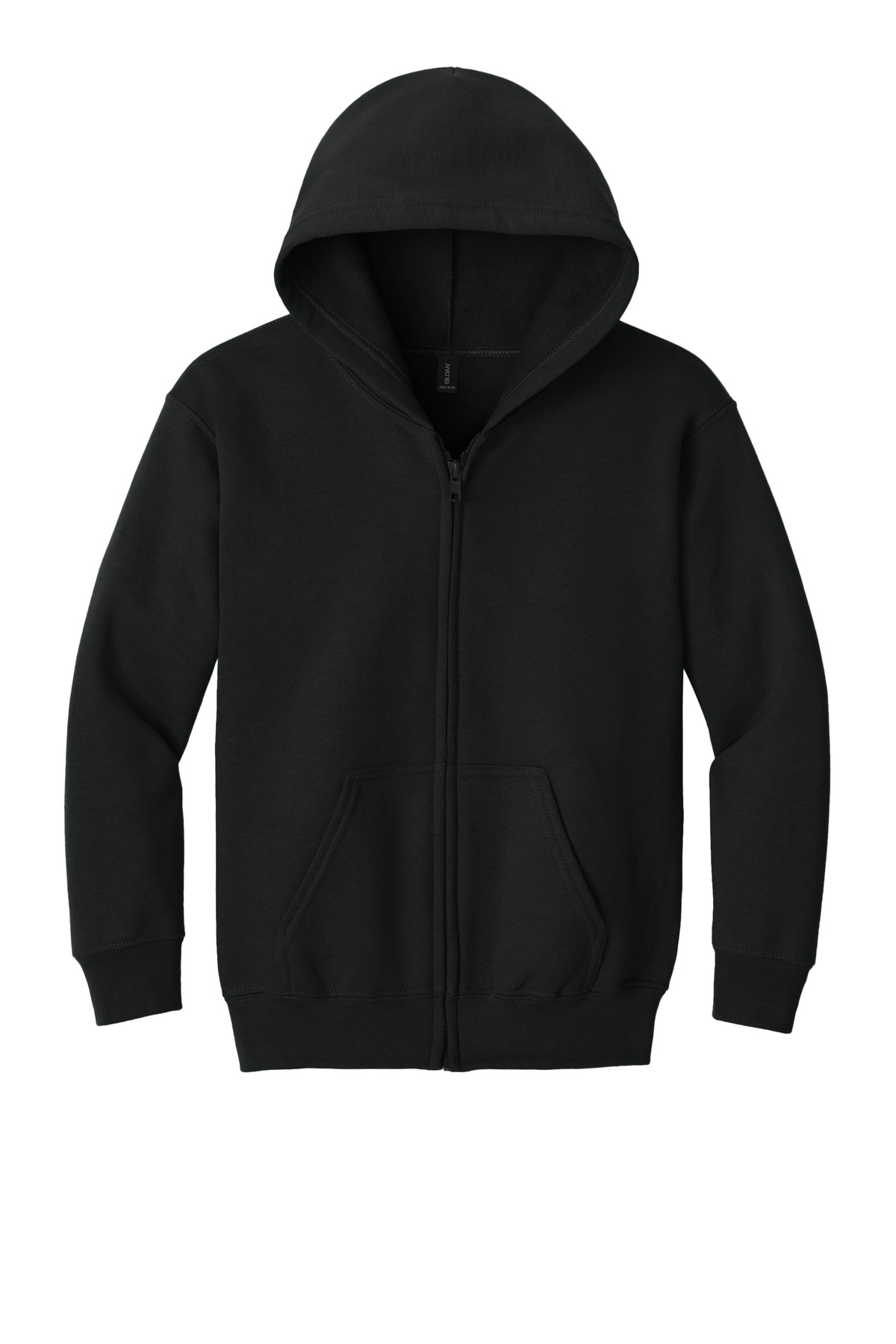 Gildan Youth Heavy Blend Full-Zip Hooded Sweatshirt.