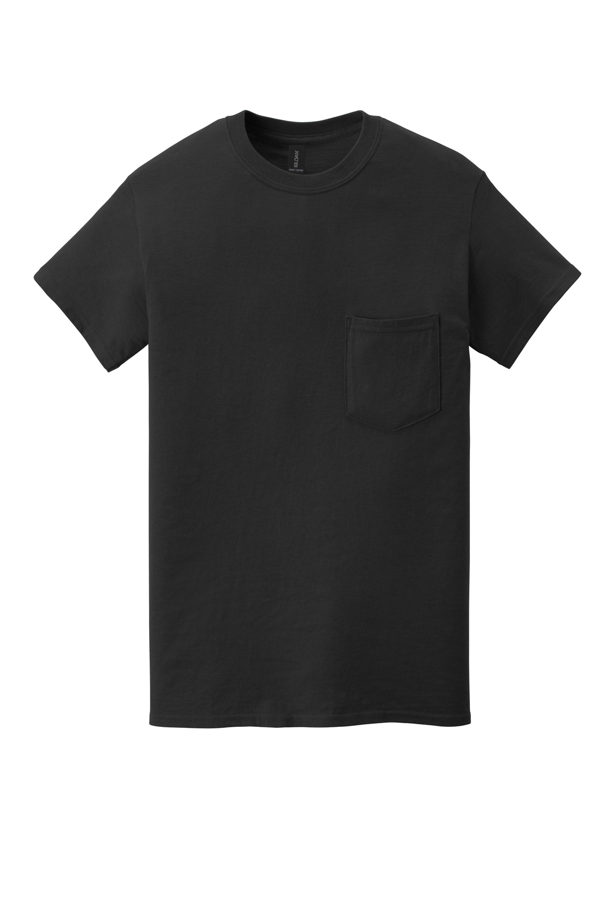 Heavy Cotton 100% Cotton Pocket T-Shirt.