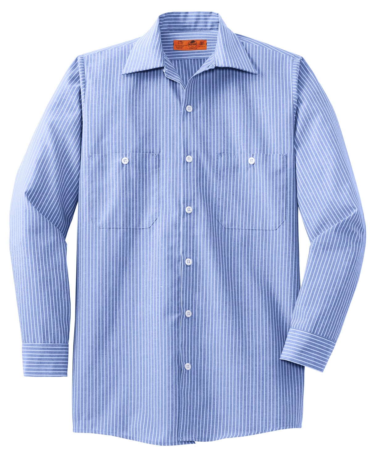Red Kap – Long Sleeve Striped Industrial Work Shirt