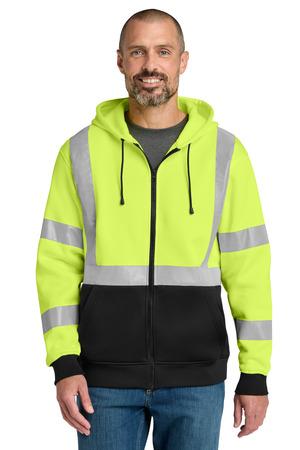 CornerStone® ANSI 107 Class 3 Heavy-Duty Fleece Full-Zip Hoodie