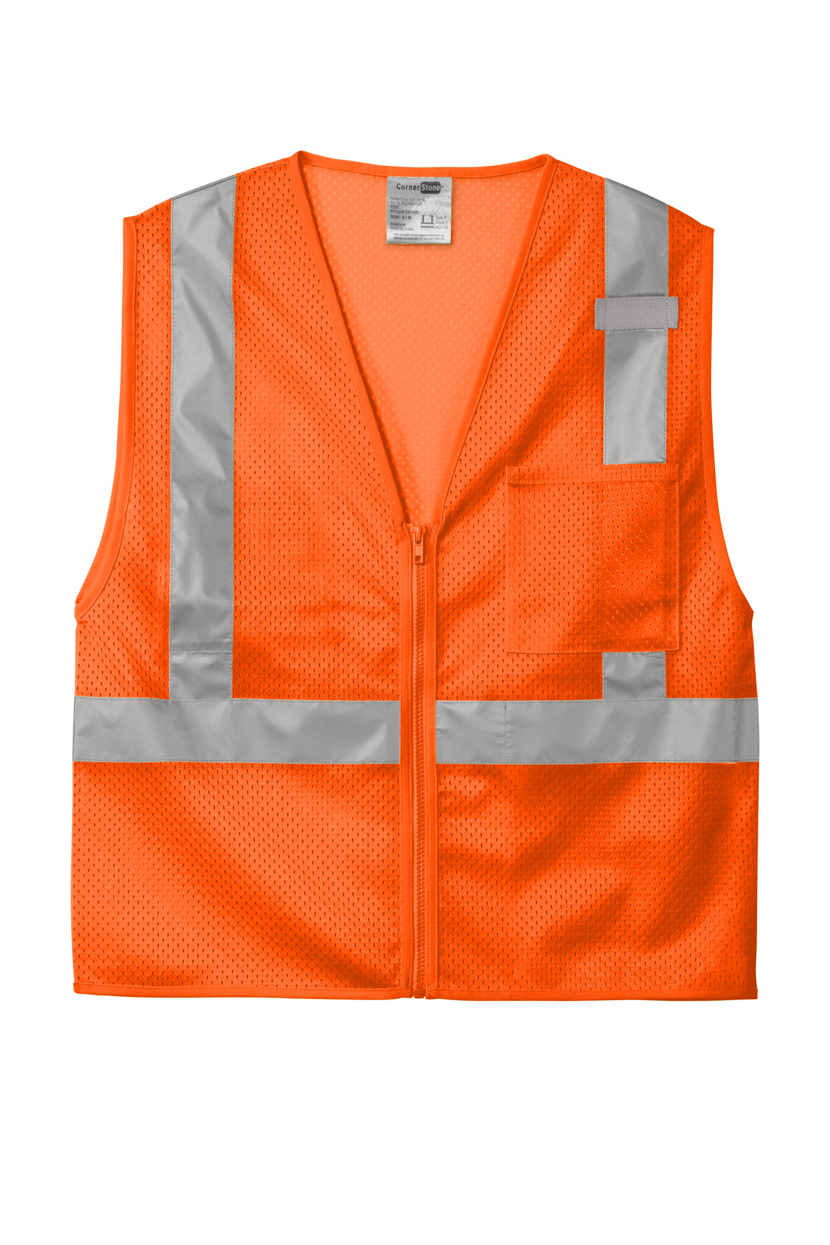 ANSI 107 Class 2 Mesh Zippered Vest.