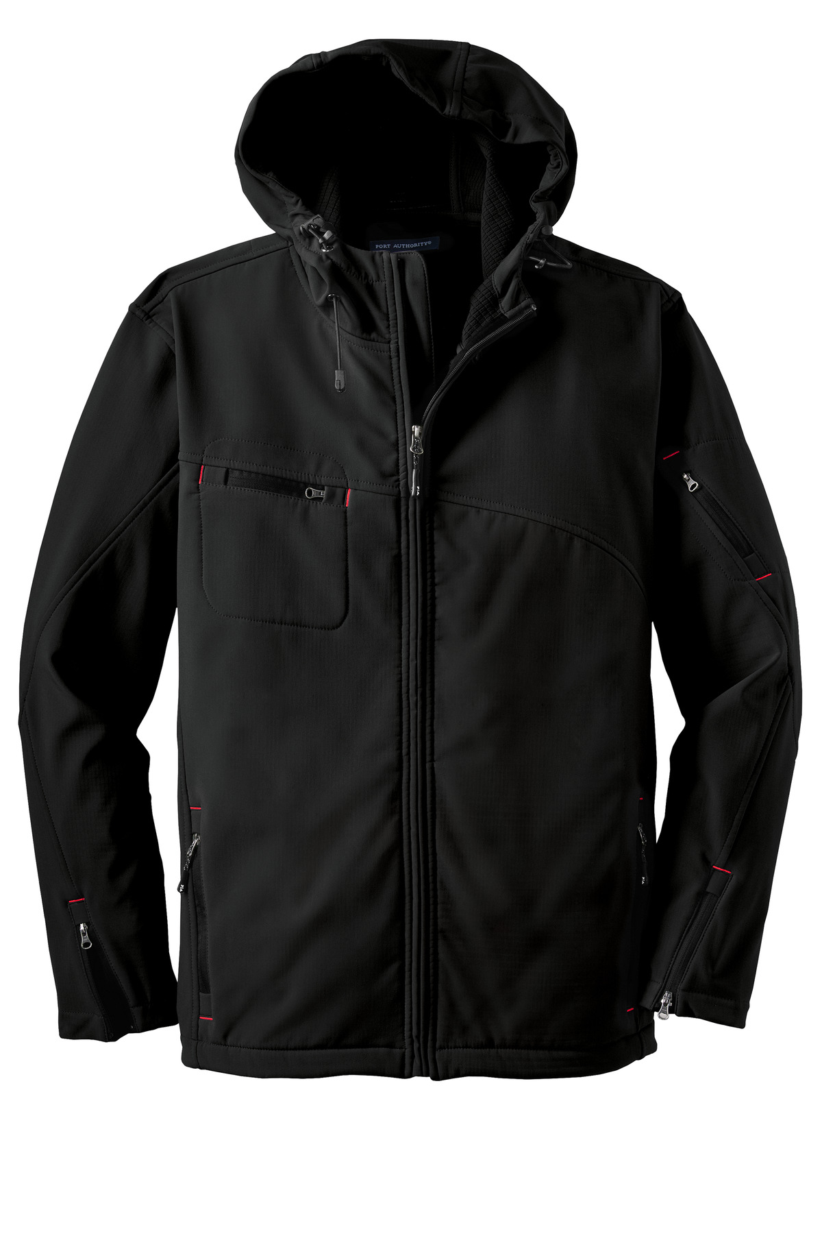 Port Authority Textured Hooded Soft Shell Jacket