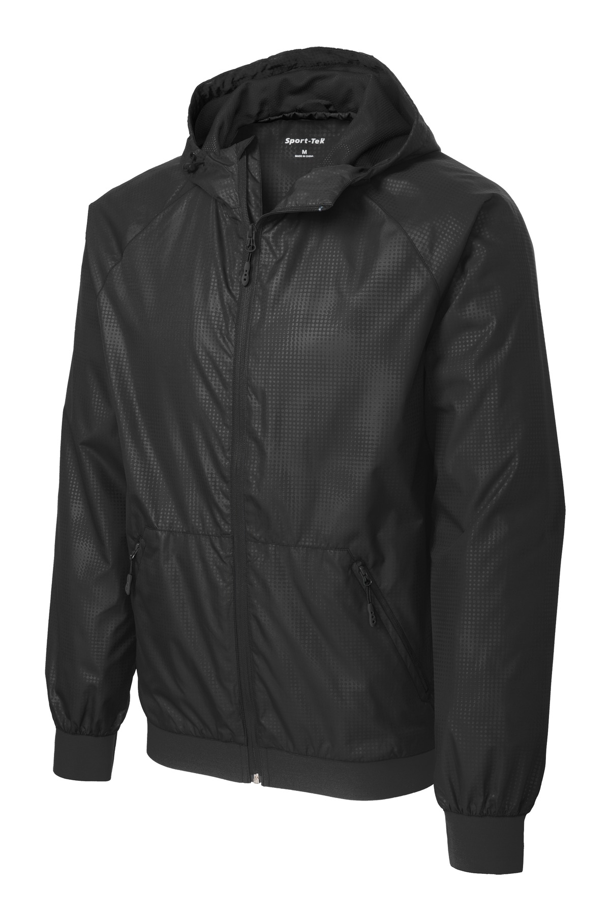 Sport-Tek Embossed Hooded Wind Jacket