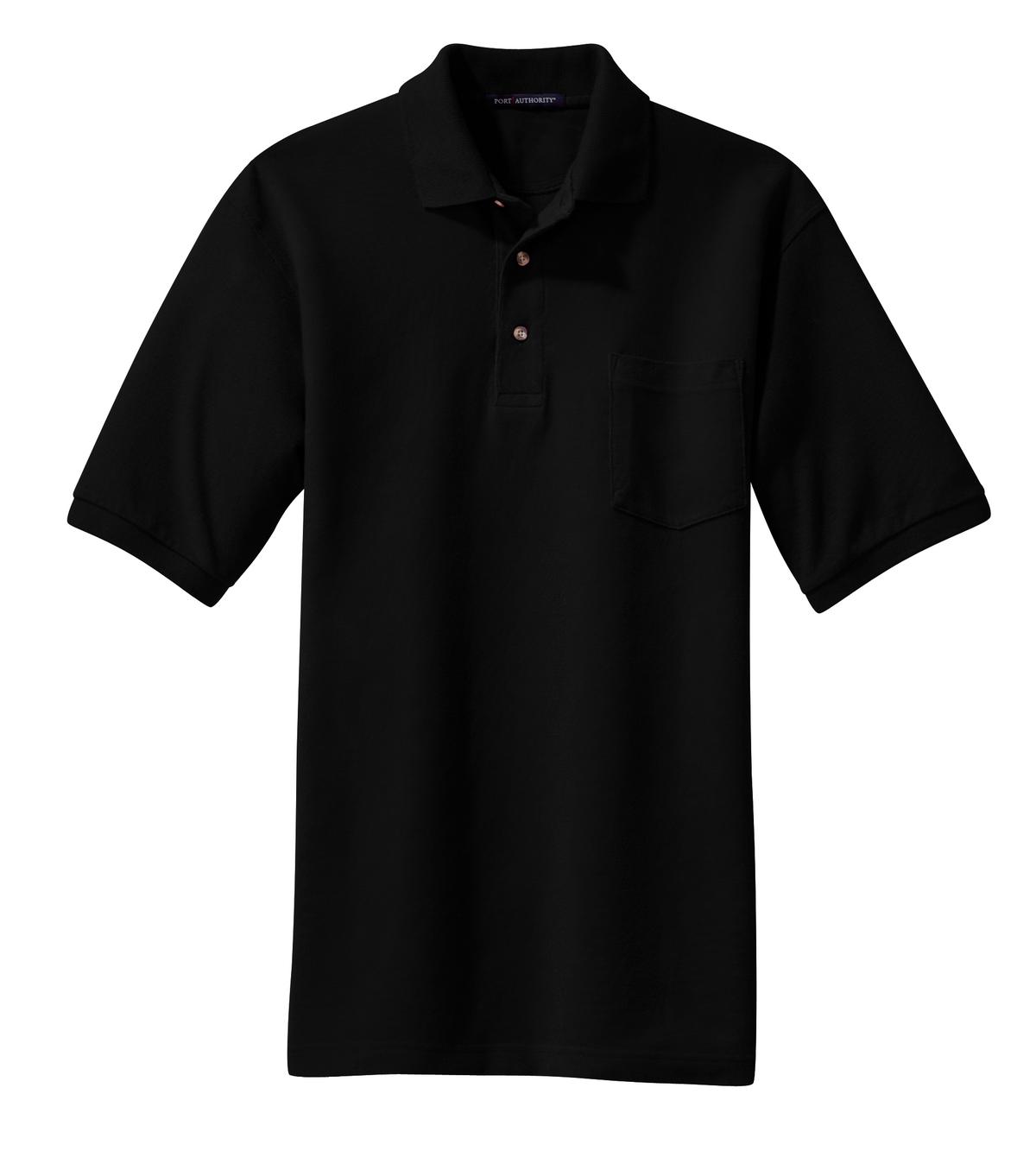 Port Authority Heavyweight Cotton Pique Polo with Pocket