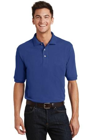 Port Authority Heavyweight Cotton Pique Polo with Pocket