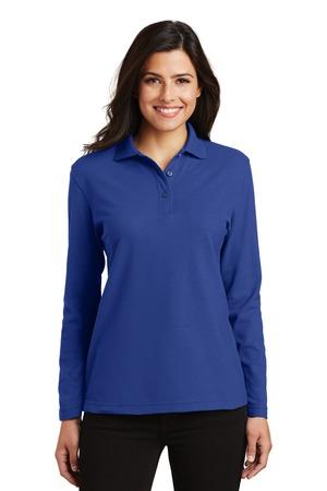 Port Authority Ladies Silk Touch Long Sleeve Polo