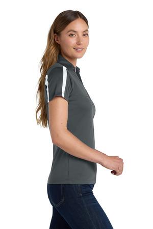 Port Authority Ladies Silk Touch Performance Colorblock Stripe Polo