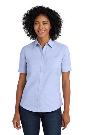 Port Authority Ladies Short Sleeve SuperPro Oxford Shirt