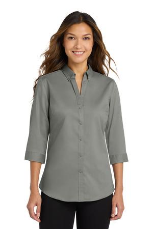 Port Authority Ladies 3/4-Sleeve SuperPro Twill Shirt