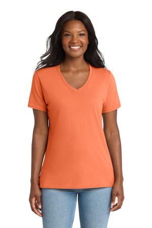 Port & Company Ladies Core Cotton V-Neck Tee