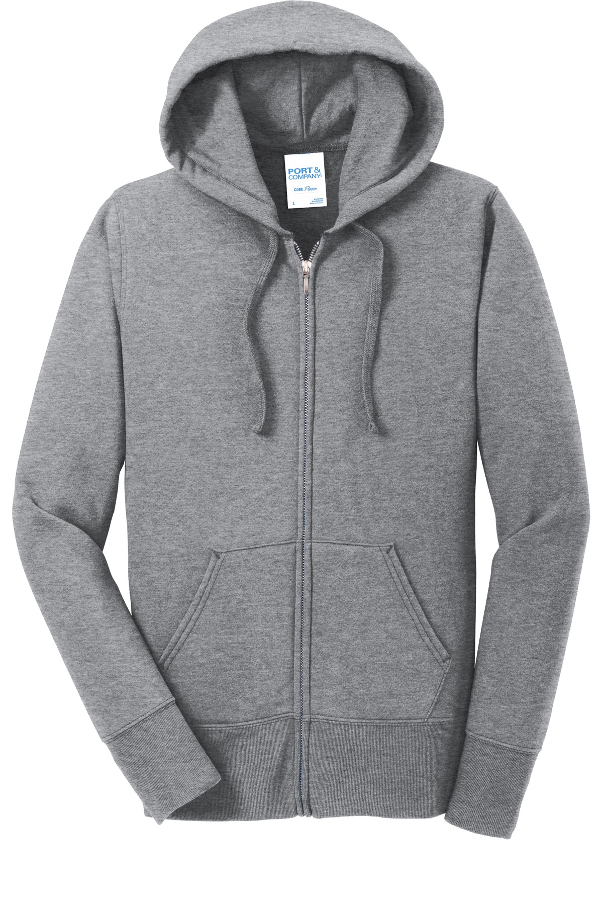 Port & Company Ladies Core Fleece Full-Zip Hooded Sweatshirt