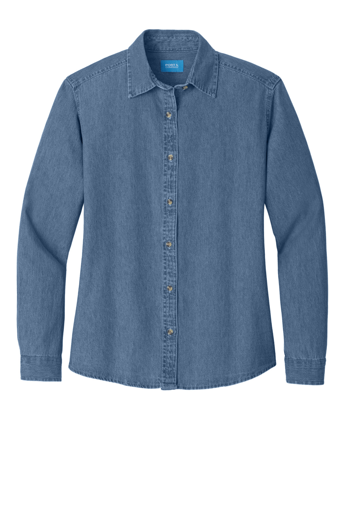 Port & Company – Ladies Long Sleeve Value Denim Shirt