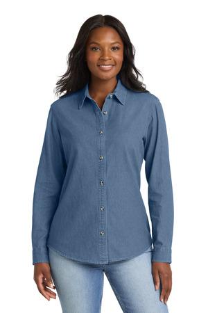 Port & Company – Ladies Long Sleeve Value Denim Shirt