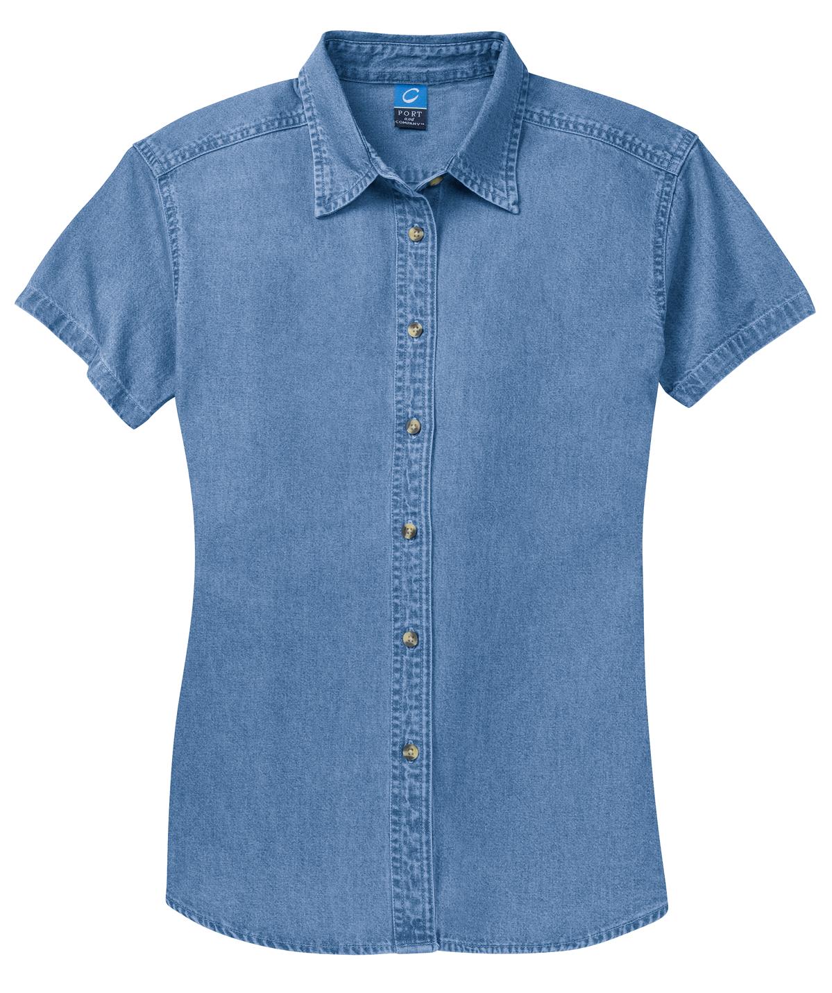 Port & Company – Ladies Short Sleeve Value Denim Shirt