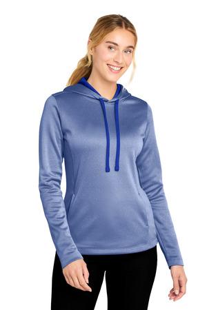 Sport-Tek Ladies PosiCharge Sport-Wick Heather Fleece Hooded Pullover