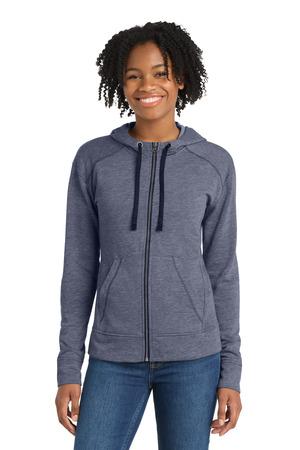 Ladies PosiCharge Tri-Blend Wicking Fleece Full-Zip Hooded Jacket