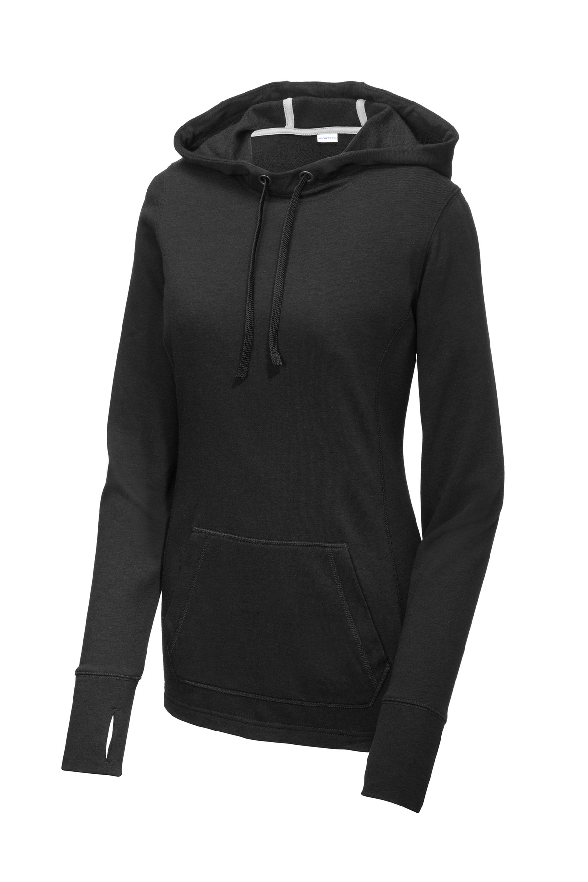 Sport-Tek Ladies PosiCharge Tri-Blend Wicking Fleece Hooded Pullover