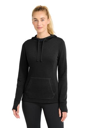 Sport-Tek Ladies PosiCharge Tri-Blend Wicking Fleece Hooded Pullover