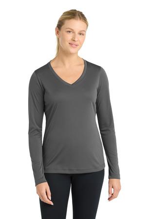 Sport-Tek Ladies Long Sleeve PosiCharge Competitor V-Neck Tee