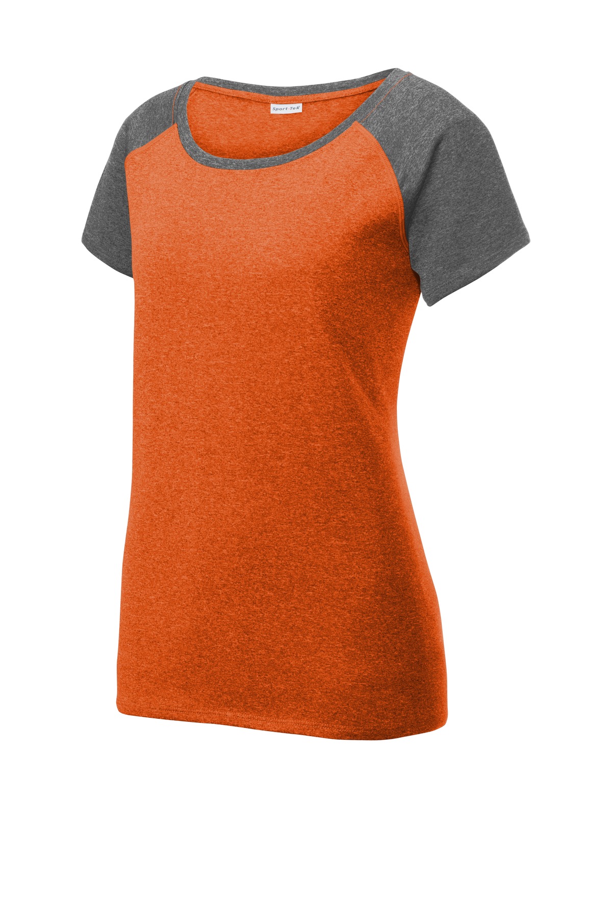 Sport-Tek Ladies Heather-On-Heather Contender Scoop Neck Tee