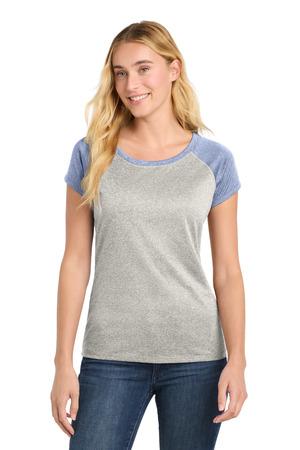 Sport-Tek Ladies Heather-On-Heather Contender Scoop Neck Tee