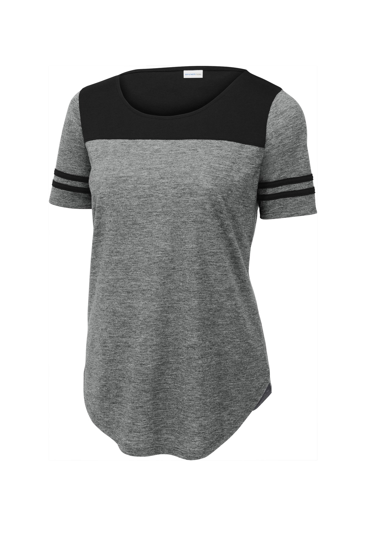 Ladies PosiCharge Tri-Blend Wicking Fan Tee.