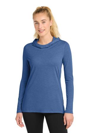 Ladies PosiCharge Tri-Blend Wicking Long Sleeve Hoodie