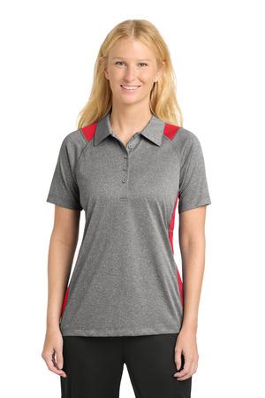Sport-Tek Ladies Heather Colorblock Contender Polo