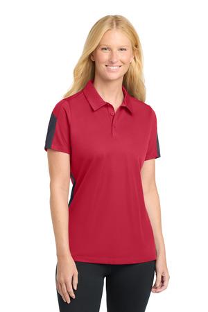 Sport-Tek Ladies PosiCharge Active Textured Colorblock Polo