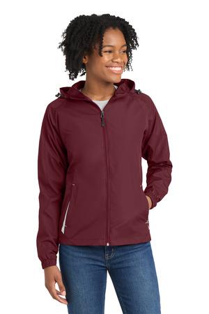 Sport-Tek Ladies Colorblock Hooded Raglan Jacket